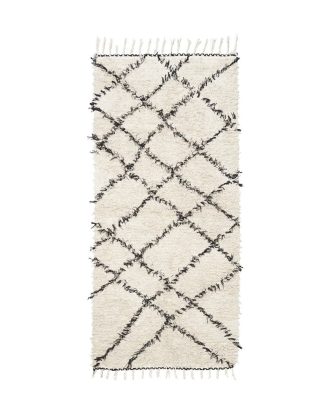 House Doctor Zena Matta 90x200 Cm /svart - Ryamattor Bomull Vit