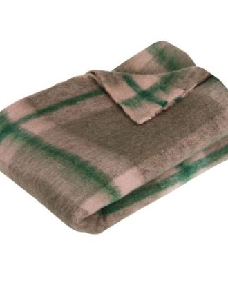 Hübsch Grid Throw Pläd 140x200 Cm /grön - Plädar & Filtar Akryl Rosa