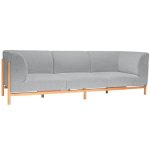 Hübsch Moment Soffa 3-sits - 3-sitssoffor Polyester Grå