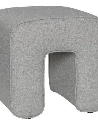 Hübsch Sculpture Sittpuff - Sittsäckar & Sittpuffar Polyester Mörkgrå