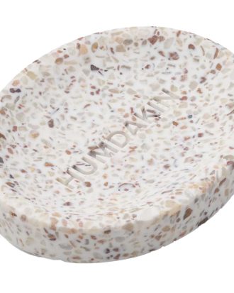 Humdakin Tvålkopp Vit/ - Tvålkoppar Terrazzo Brun