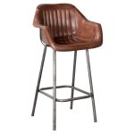 Barstol Icon med lädersists Trademark Living