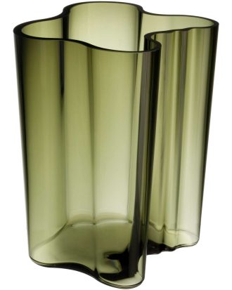 Iittala Alvar Aalto Vas 18 Cm - Vaser Munblåst Glas Mossgrön
