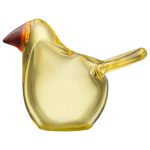 Iittala Birds By Toika Flugsnappare Glasdekoration Citron - Konstglas Munblåst Glas Citrongul