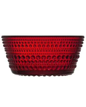 Iittala Kastehelmi Skål 23 Cl Cranberry - Serveringsskålar Glas Tranbär