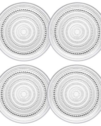 Iittala Kastehelmi Tallrik 24,8 Cm 4-pack - Mattallrikar Glas Klar