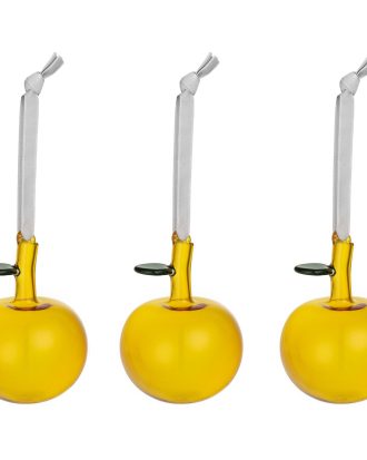 Iittala Oiva Toikka Collection dekorationer 3-pack - Konstglas Glas Gul