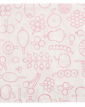 Iittala Oiva Toikka Collection Servett 33x33 Cm Frutta - Servetter & Tillbehör Papper Rosa
