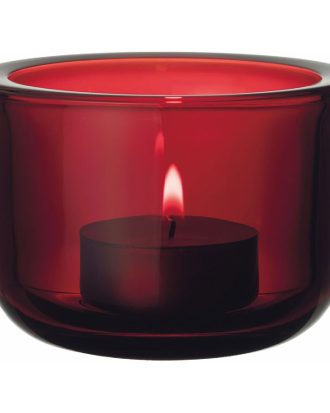 Iittala Valkea Ljuslykta 6 Cm Cranberry - Ljuslyktor Glas Tranbär