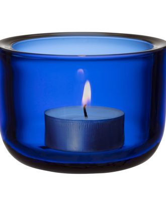 Iittala Valkea Ljuslykta 6 Cm blå - Ljuslyktor Glas Ultramarin