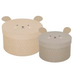 Jabadabado Förvaringsask Teddy 2-pack - Småförvaring barn Kartong Multi