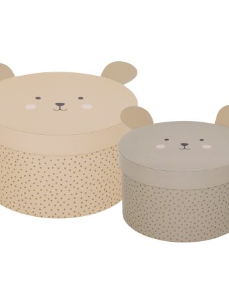 Jabadabado Förvaringsask Teddy 2-pack - Småförvaring barn Kartong Multi