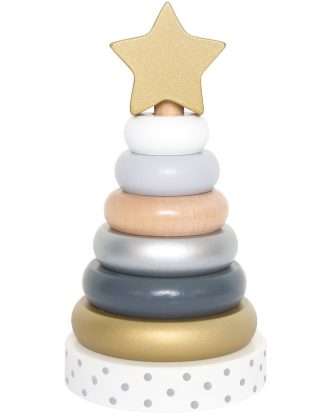 Jabadabado Stapelleksak Silver - Leksaker Trä Multi