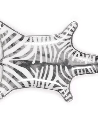 Jonathan Adler Carnaby Zebra Fat - Serveringsskålar Porslin Silver