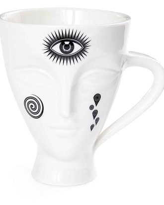 Jonathan Adler Inked Giulietta Mugg - Kaffekoppar Porslin Vit