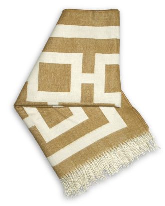 Jonathan Adler Nixon Pläd 152x152cm Camel - Plädar & Filtar Orange