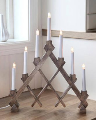 Star Trading - Adventsljusstake Rut - Brun