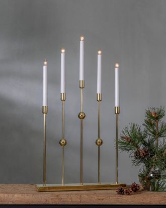 Star Trading - Ljusstake Gustavo höjd 64 cm - Mässing