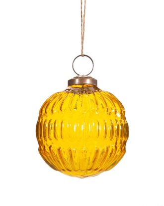 Julgranskulaori återvunnet glas gul 6 pack