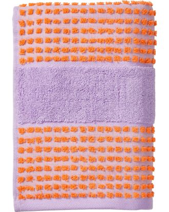 Juna Check Handduk 50x100 Cm / Persika - Handdukar & Badlakan Ekologisk Bomull Lavendel