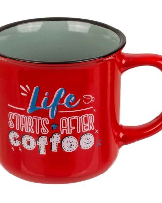 Andrahandssortering Kaffemugg Life starts after Coffee