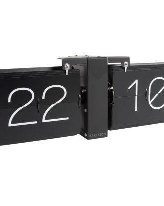 Karlsson No Case Flip Vägg/bordsklocka - Bordsklockor Stål Svart