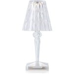 Kartell Battery Bordslampa Portabel - Utomhusbelysning Termoplastisk Teknopolymer Klar