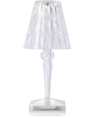 Kartell Battery Bordslampa Portabel - Utomhusbelysning Termoplastisk Teknopolymer Klar