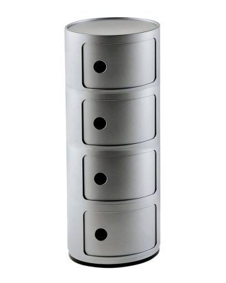 Kartell Componibili Förvaring 4 Fack - Byråer Abs-plast Silver