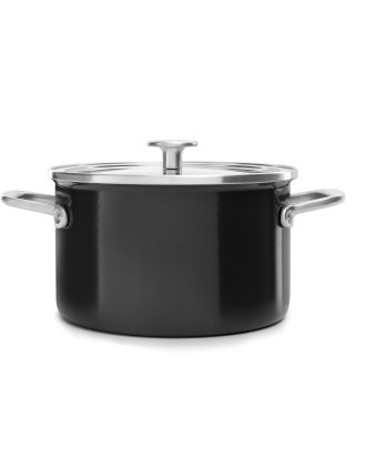 Kitchenaid Steel Core Enamel Gryta Med lock 20 Cm - Grytor Glas Svart