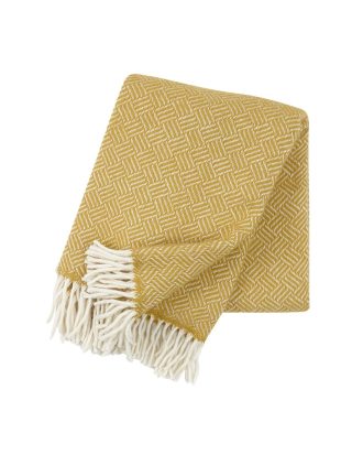 Klippan Yllefabrik Samba pläd 130x200 Cm - Plädar & Filtar Ull Gul