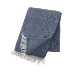 Klippan Yllefabrik Stella pläd 130x200 Cm Rök - Plädar & Filtar Ull Blå