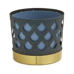 Klong Trio Blomkruka Mellan Drop - Krukor Mässing Blå