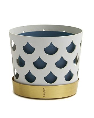 Klong Trio Blomkruka Liten Drop - Krukor Mässing Vit