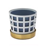 Klong Trio Blomkruka Liten Square - Krukor Mässing Vit