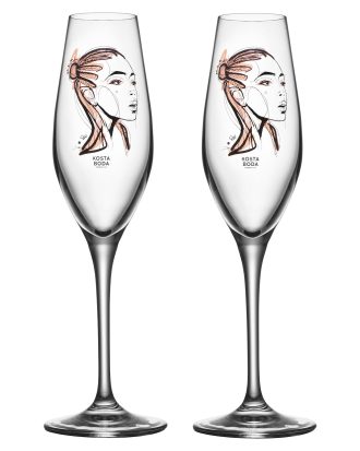 Kosta Boda All About You Champagne 23 Cl 2-pack Forever Yours - Champagneglas Glas Klar