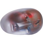 Kosta Boda Brains Konstglas Inside Matters – 2021 / Röd / Frostad - Konstglas Munst Glas Blå