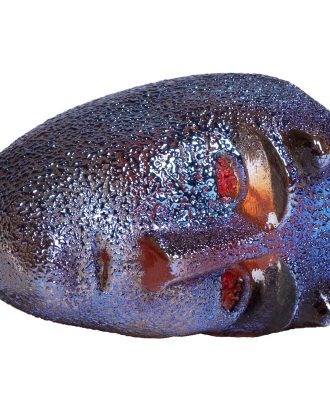 Kosta Boda Brains Konstglas Go For It – 2021 Orange / Guld / - Konstglas Munblåst Glas Brun