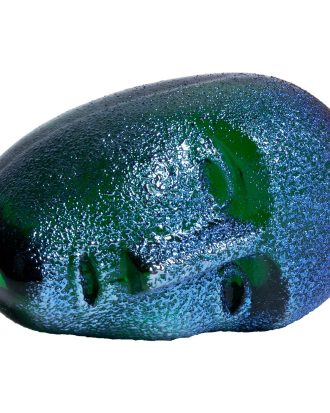 Kosta Boda Brains Konstglas Remember The Blue Sky – 2021 - Konstglas Munblåst Glas Grönblå