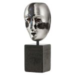 Kosta Boda Brains On Stone Konst Mercurius - Konstglas Glas Silver