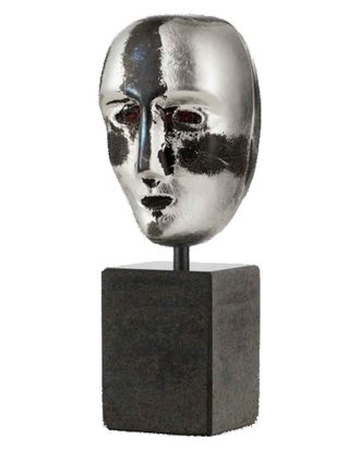 Kosta Boda Brains On Stone Konst Mercurius - Konstglas Glas Silver