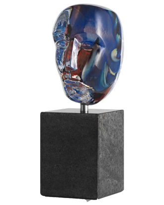 Kosta Boda Brains On Stone Konst Loke - Konstglas Glas Blå