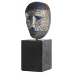 Kosta Boda Brains On Stone Konst Freja - Konstglas Glas Metallic