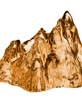 Kosta Boda The Rock Ljuslykta - Ljuslyktor Glas Brons