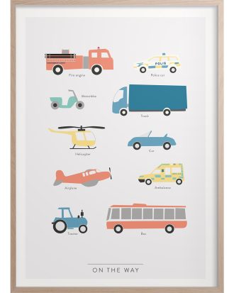 Kunskapstavlan® On The Way Poster 30x40 Cm - Posters Papper