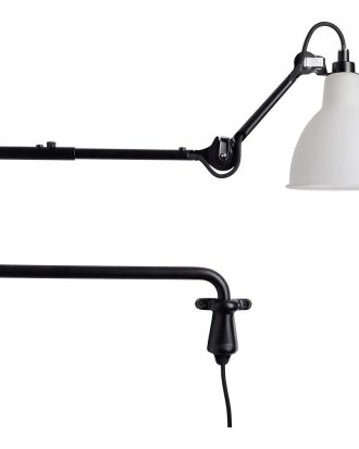Dcwéditions Lampe Gras N°303 Vägglampa / Frostat Glas - Vägglampor Stål Svart