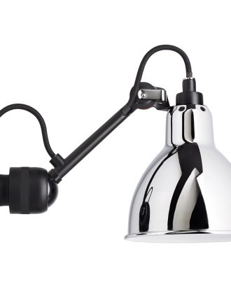 Dcwéditions La Lampe Gras N°304 Vägglampa Med Strömbrytare / Krom - Vägglampor Stål Svart