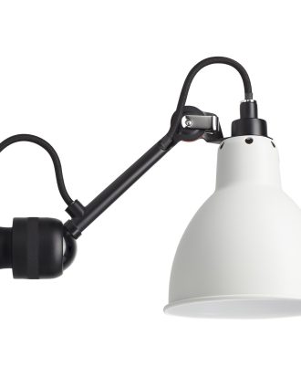 Dcwéditions La Lampe Gras N°304 Vägglampa Med Strömbrytare / Vit - Vägglampor Stål Svart