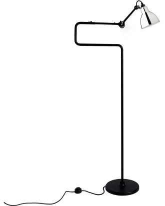 Dcwéditions La Lampe Gras N°411 Golvlampa / Krom - Golvlampor Stål Svart
