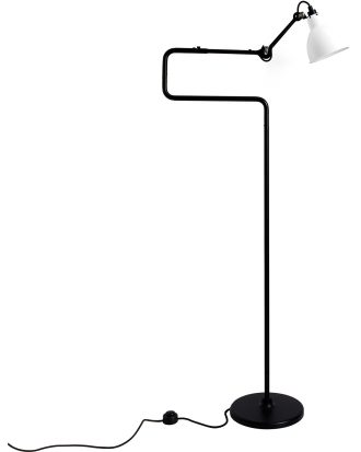 Dcwéditions La Lampe Gras N°411 Golvlampa / Vit - Golvlampor Stål Svart